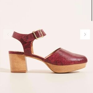 Anthropologie Romy Platform Heels in Wine, size EU41